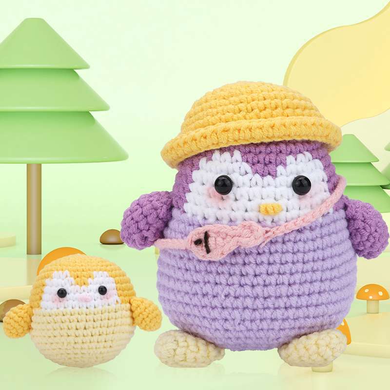Penguin Family Handmade Crochet DIY Craft Kit