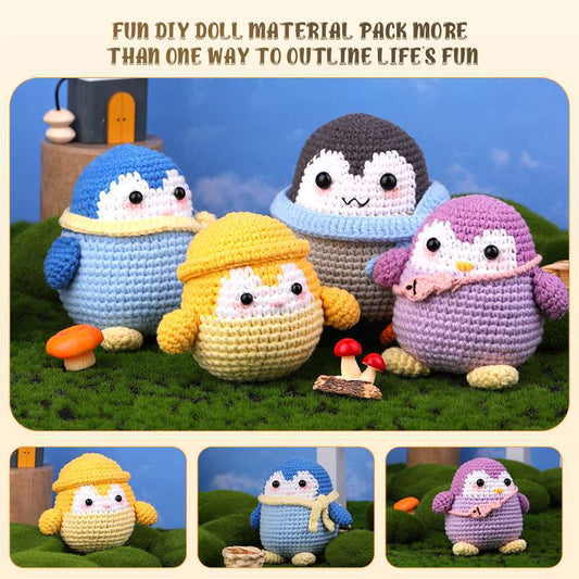 Penguin Family Handmade Crochet DIY Craft Kit