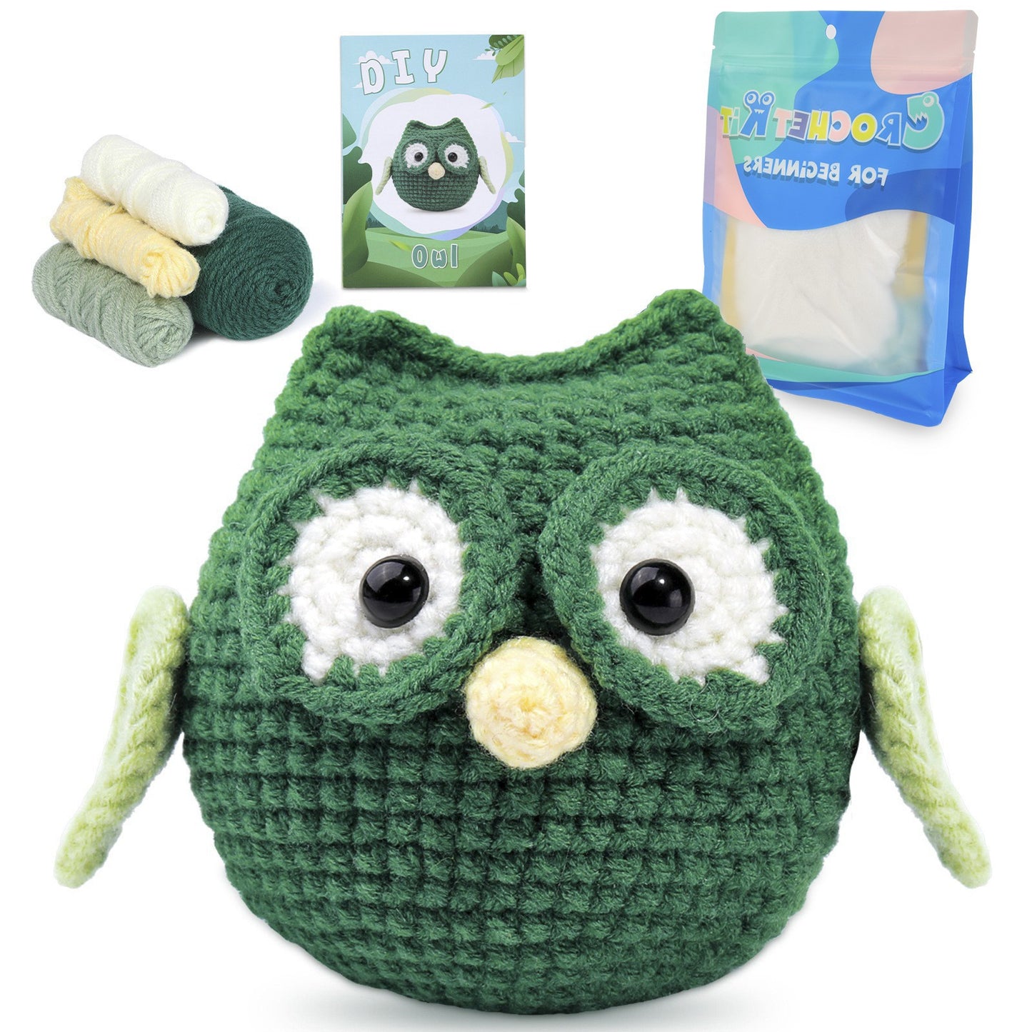 Owl Plush Craft Kit Handmade DIY Crochet Material Kit