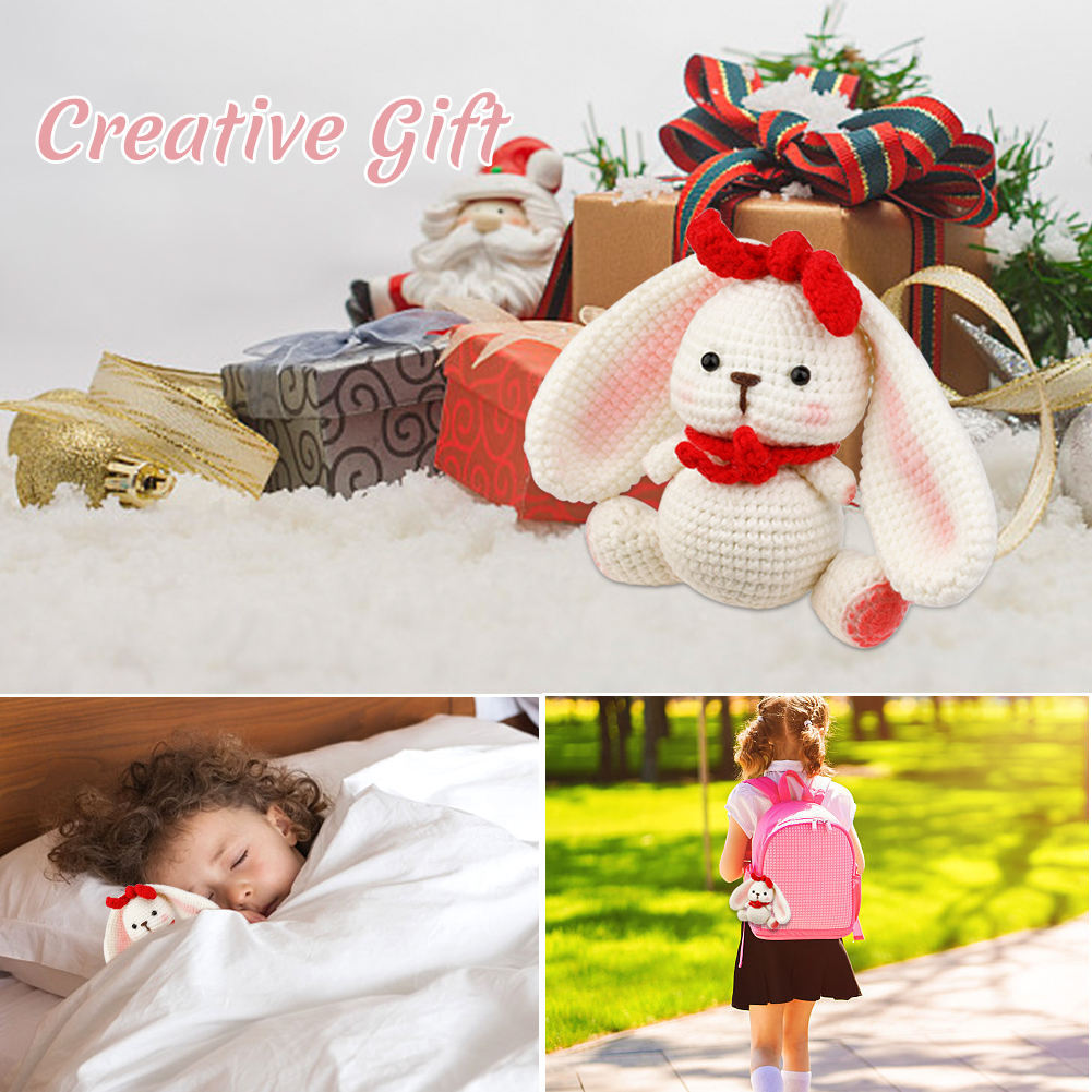 Bunny Plush Craft Kit Handmade DIY Crochet Material Kit