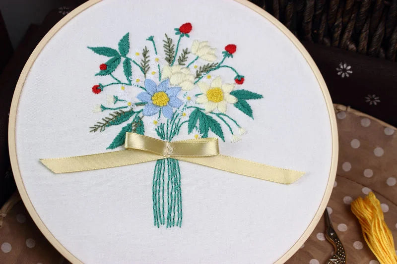Floral Bouquet Embroidery Kit