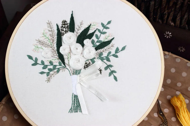 Floral Bouquet Embroidery Kit