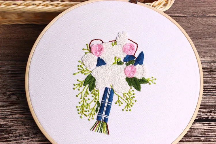 Floral Bouquet Embroidery Kit