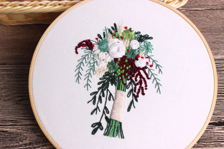 Floral Bouquet Embroidery Kit