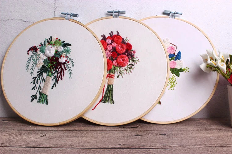 Floral Bouquet Embroidery Kit