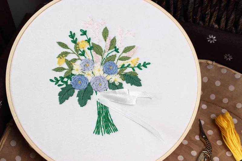 Floral Bouquet Embroidery Kit