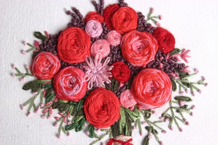 Floral Bouquet Embroidery Kit