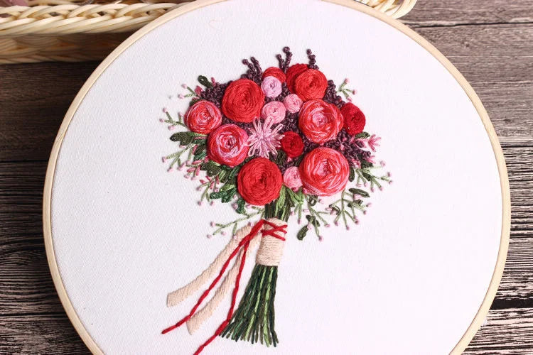 Floral Bouquet Embroidery Kit