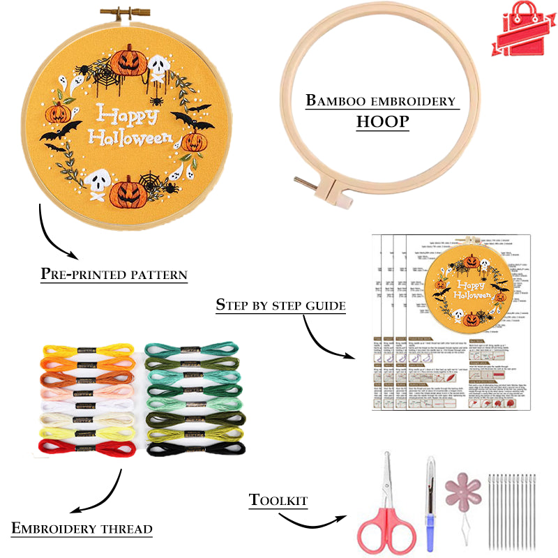 Haunted Halloween Embroidery Kit